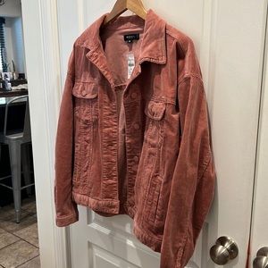 corduroy boyfriend jacket in pink 💕